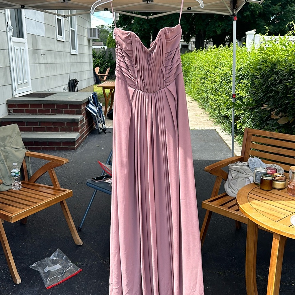 H&M Mauve Chiffon Maxi Dress size 4